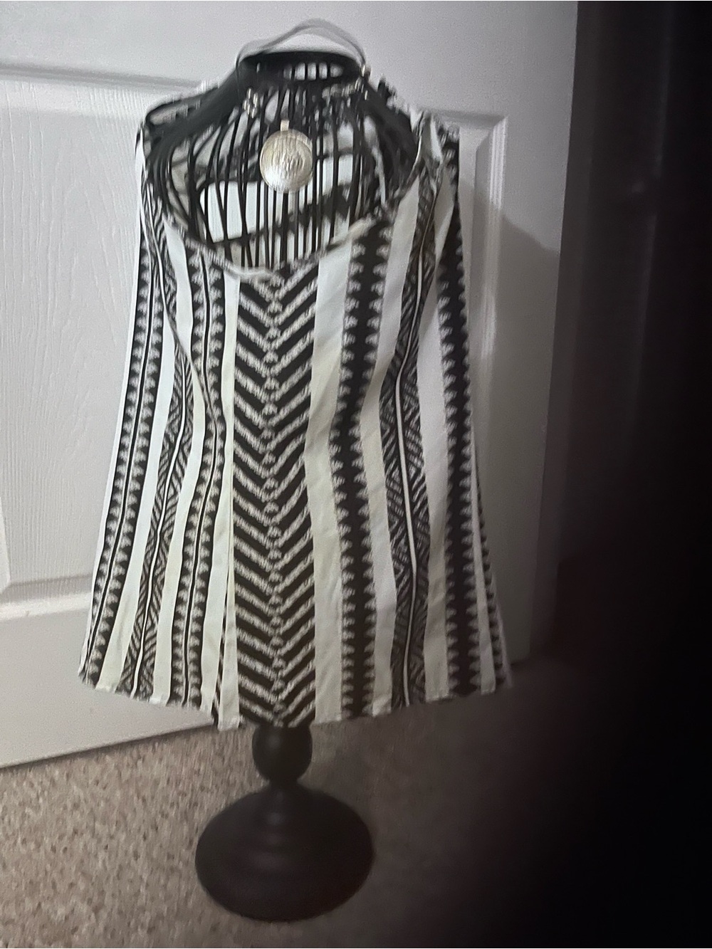 Black & White Patterned A-Line Women’s Skirt
